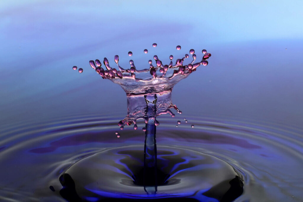 Enchanting Floral Mirage: 3D Water Crafting a Radiant Blossom amidst Rippling Surface Wallpaper