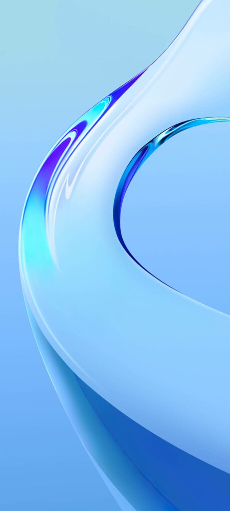 Translucent Elegance: Abstract Design Highlights Vivo Y20's Gradient Blue Aesthetic Wallpaper