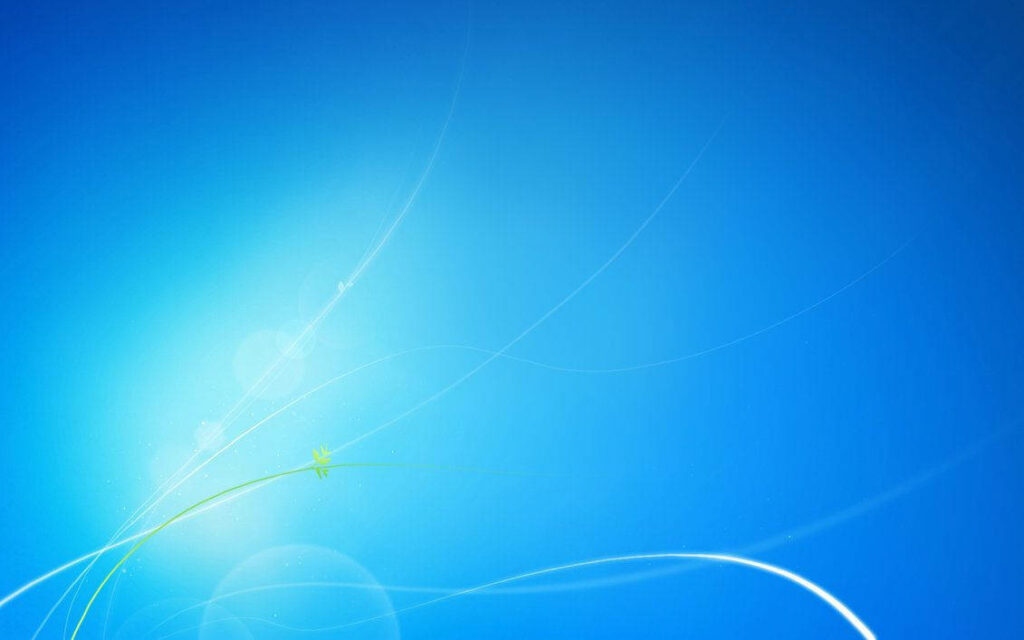 Windows Lock Screen: Serene Blue Canvas Enlivened by Glimmers of Light and Delicate White Lines Wallpaper