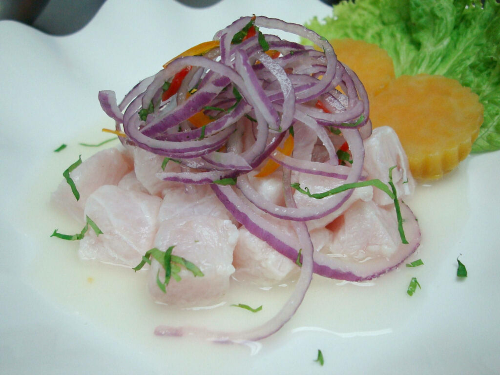 Refreshing Ceviche with Tender Fish & Vibrant Garnishes - Wallpaper
