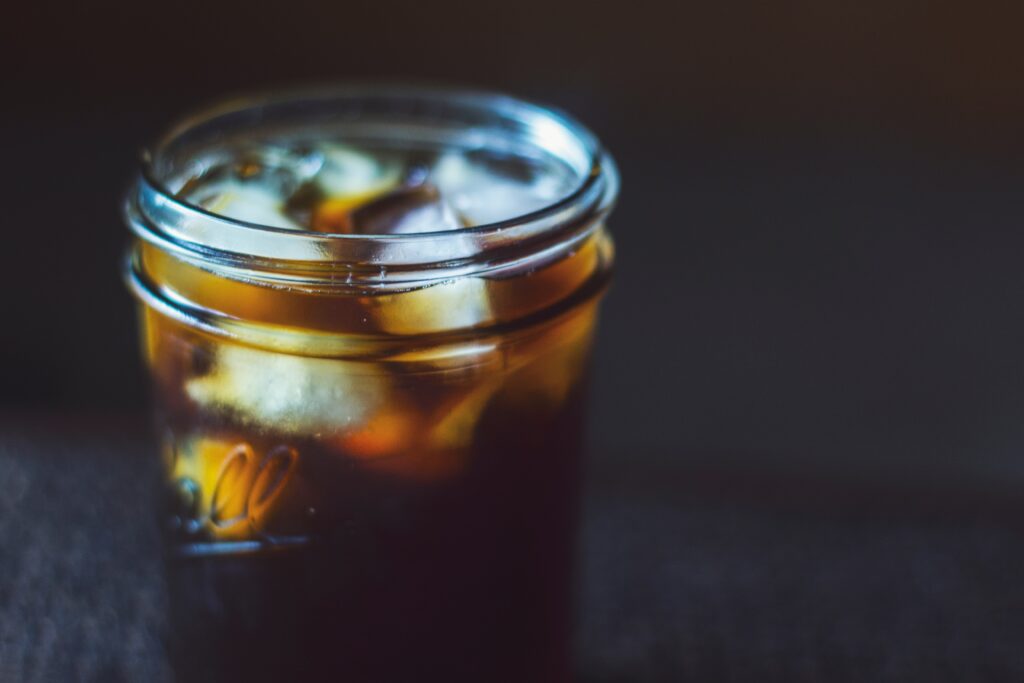 Refreshing Iced Drink in Jar: Cool Wallpaper for Relaxation