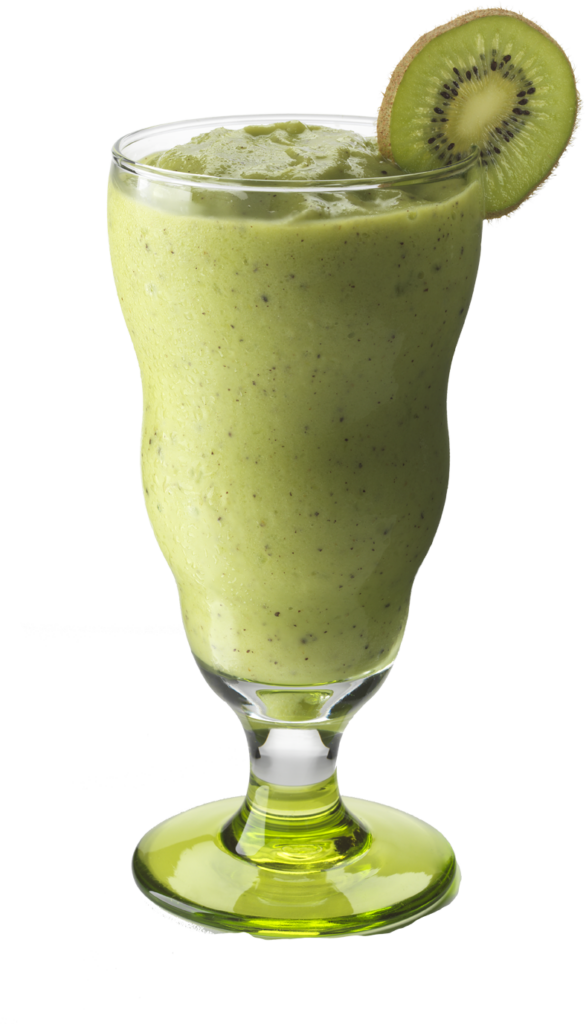 Kiwi Green Smoothie Wallpaper: Refreshing Drink in a Tall Glass
