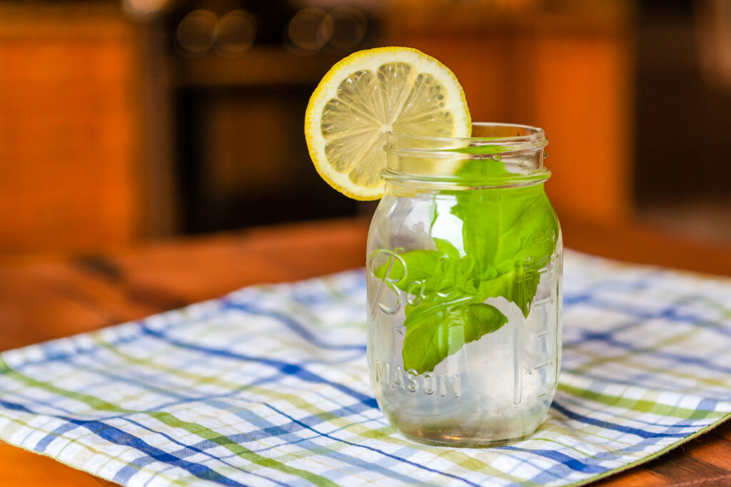 Refreshing Lemonade in Mason Jar - Summer Vibes Wallpaper Background