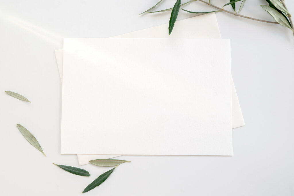 Nature's Tranquil Canvas: A Refreshing Blend of White Printer Paper and Lush Green Leaves - Captivating 4K Wallpaper