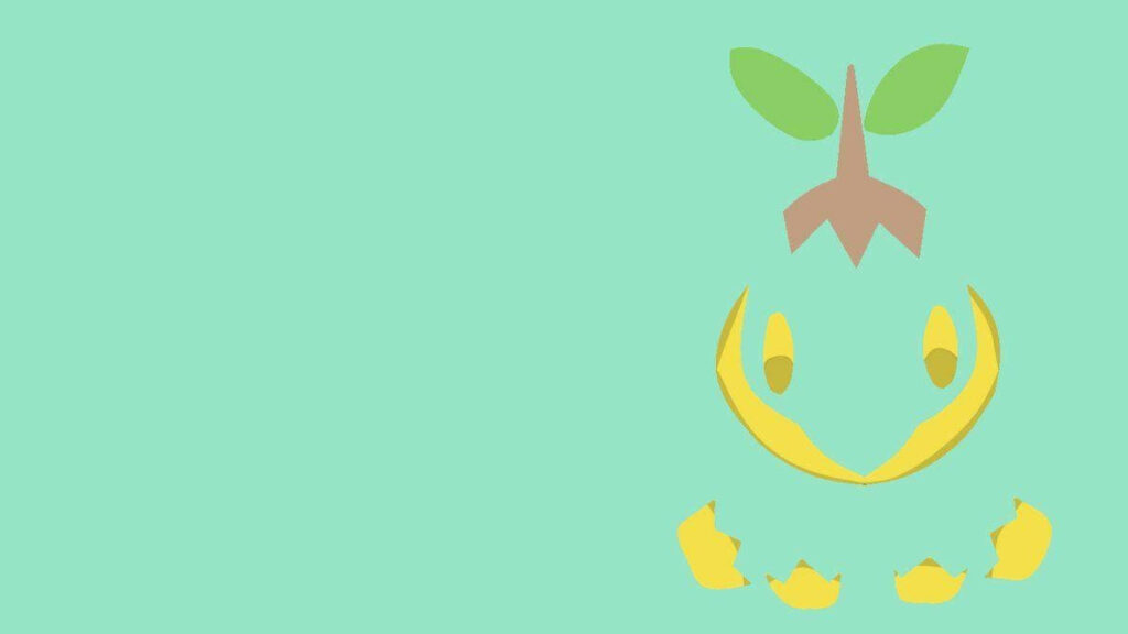 Refreshing Turtwig: A Minimalist Mint Green Background for Your Wallpaper