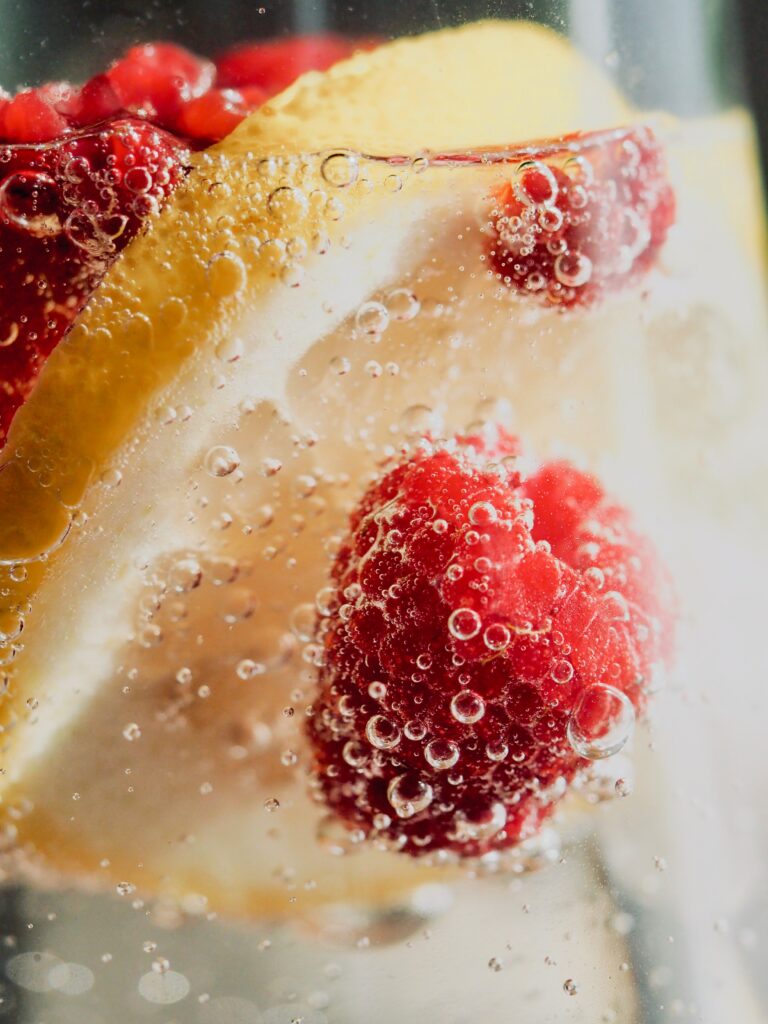 Refreshing Sparkling Lemonade with Raspberries - Summer Wallpaper