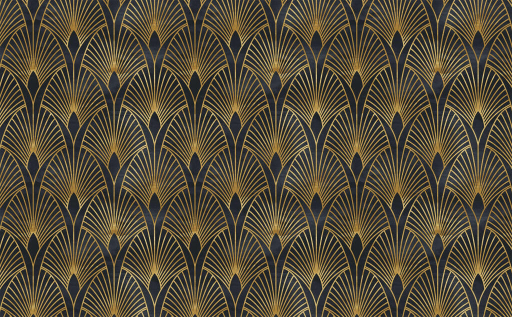 Golden Peacock Fan: A Glamorous Wallpaper of Ornate Gold Background