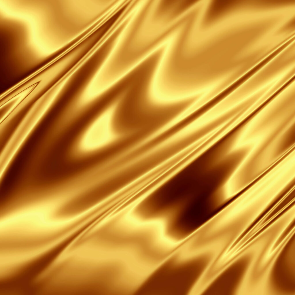 Exquisite Gold Silk with Glamorous Ruffles, Ideal for Opulent Apparel Creation Wallpaper