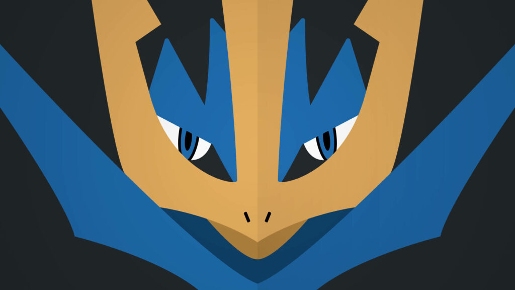 Bold Minimalist Empoleon Wallpaper: Regal Vector Design Background
