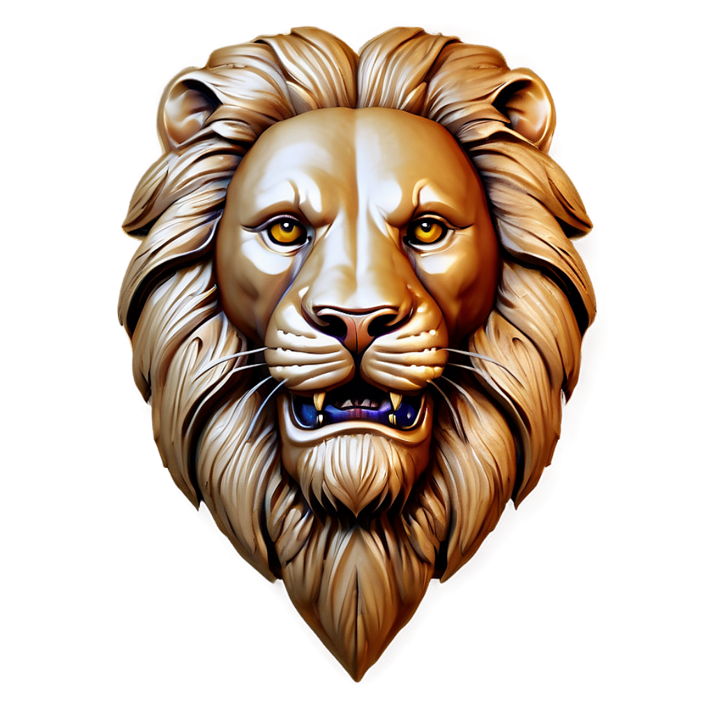 Regal Lion Crest Wallpaper: Majestic Design & Intricate Details
