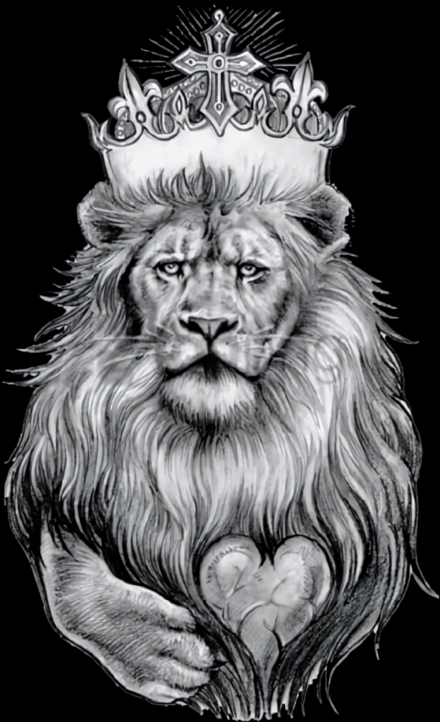 Regal Lion Wallpaper: Strength, Authority & Symbolism in Grayscale