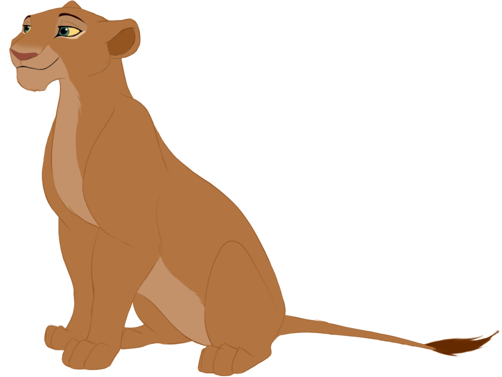 Regal Animated Lioness Wallpaper - Calm and Majestic Design