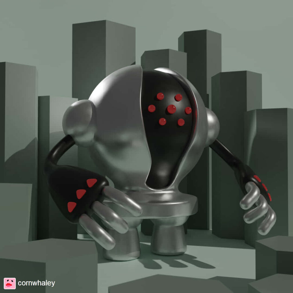 Registeel: Guardian of the Block Towers - A 3D Digital Render Wallpaper