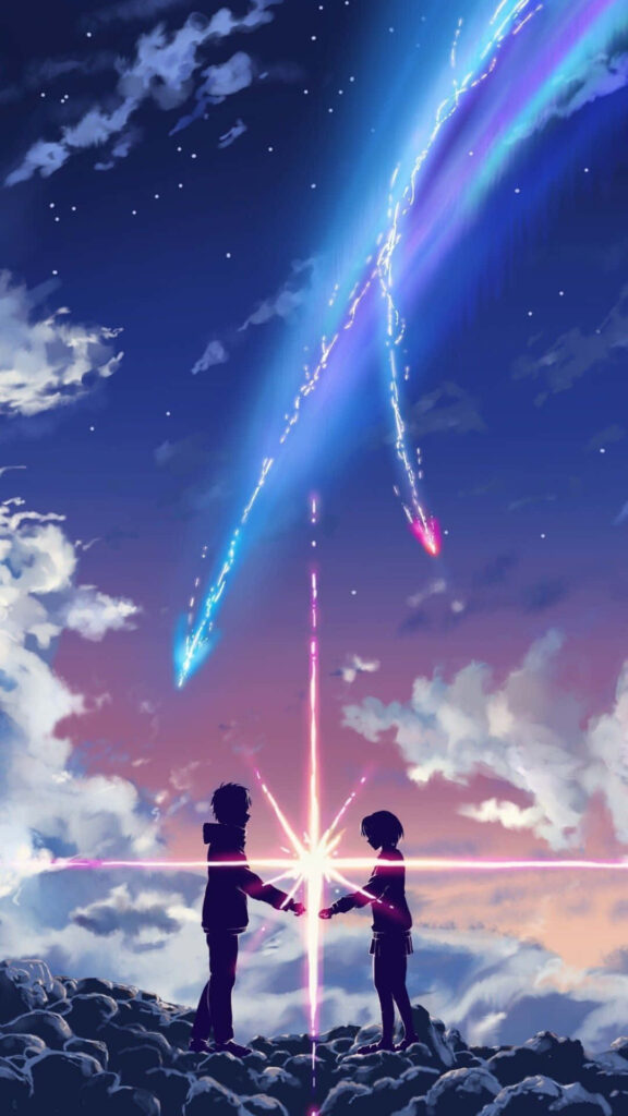 Serenity in Soft Hues: Unwind with this Relaxing Anime Phone Background Wallpaper