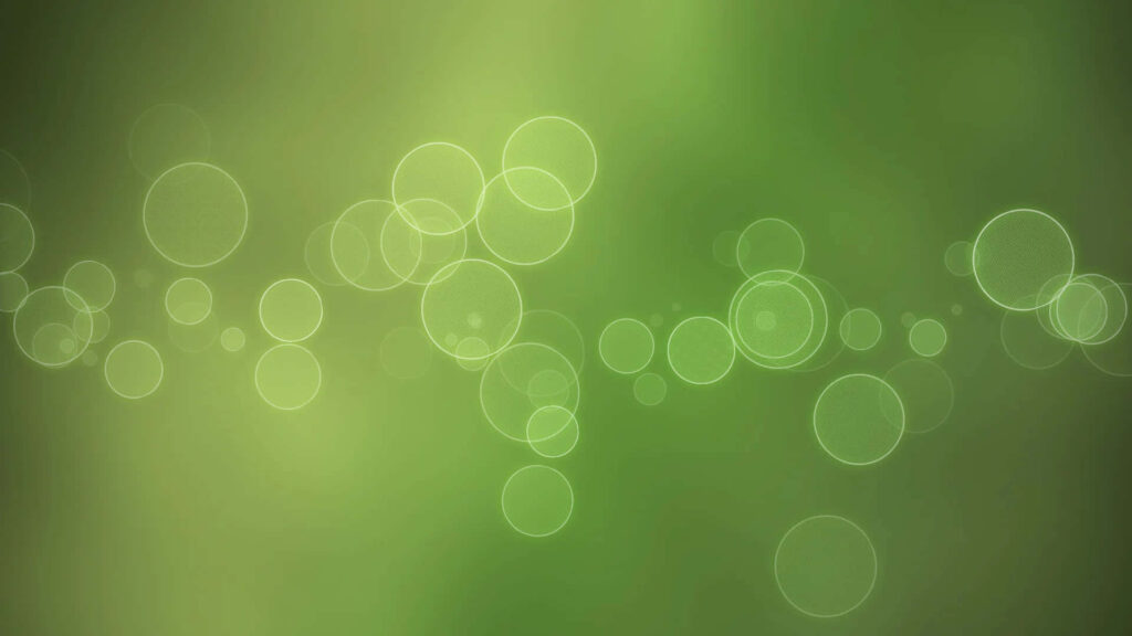 Serene Light Green Gradient Wallpaper with Translucent Bokeh Patterns