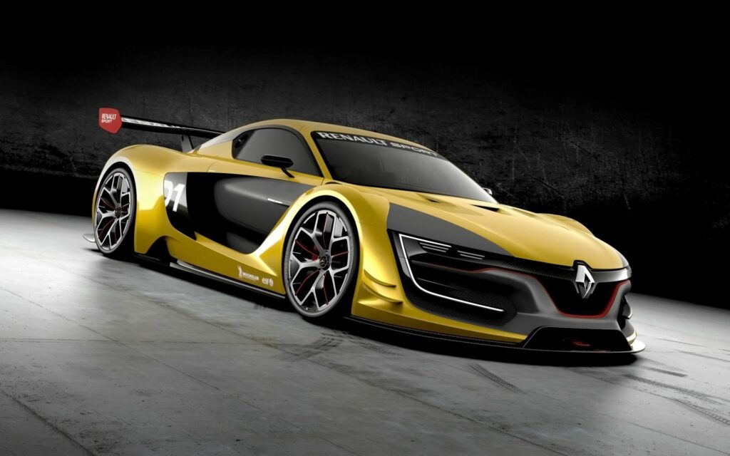 Renault Sport R.S. 01: Vibrant Yellow Concept Car in Sleek Design Wallpaper