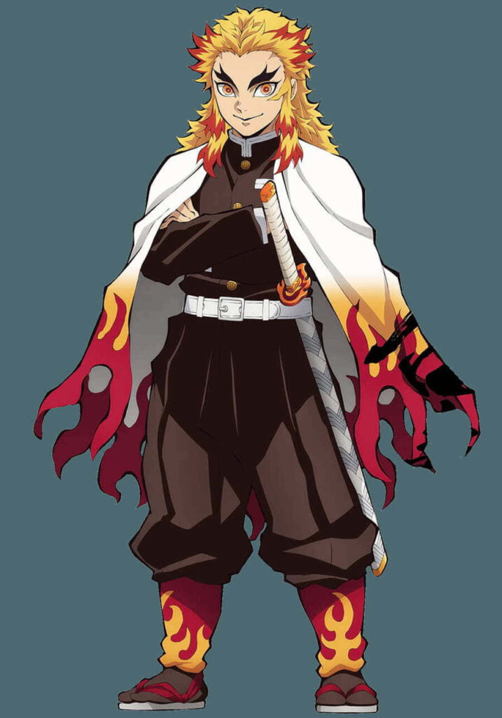 Vibrant Rengoku Kyojuro Wallpaper: Fiery Spirit from Demon Slayer