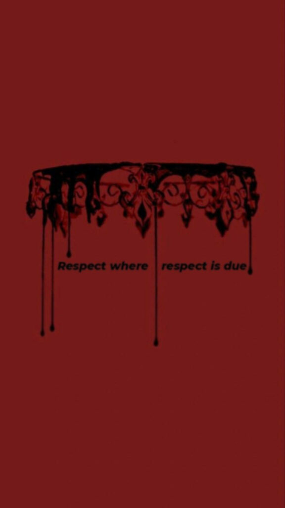 Fiery Expression: Abstract Dark Red Wallpaper Empowering Respect Where It's Earned