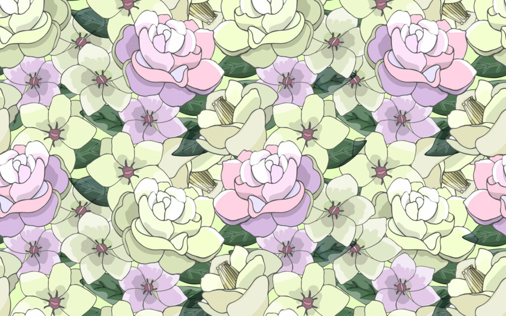 Vintage Blooms: A Nostalgic Floral Texture Wallpaper