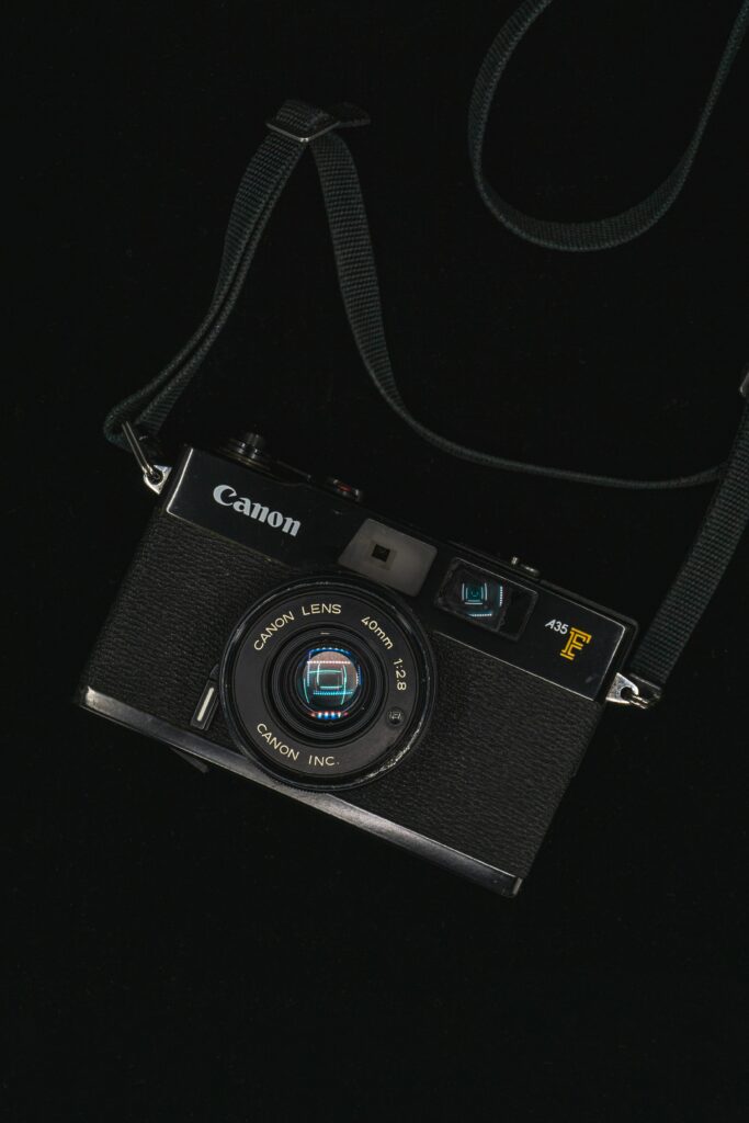 Retro Canon Film Camera Wallpaper - Vintage Design & Classic Style
