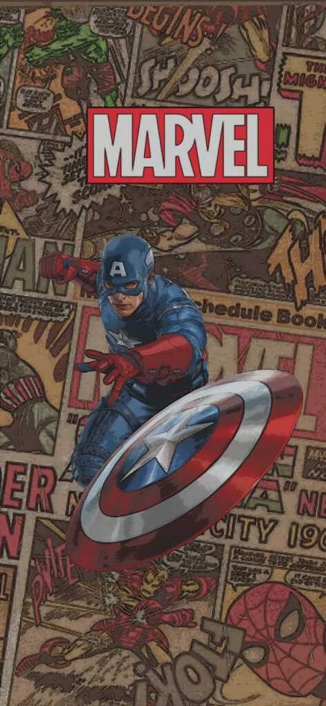 Vintage Captain America Exudes Patriotism and Courage in Iconic Superhero Attire Wallpaper