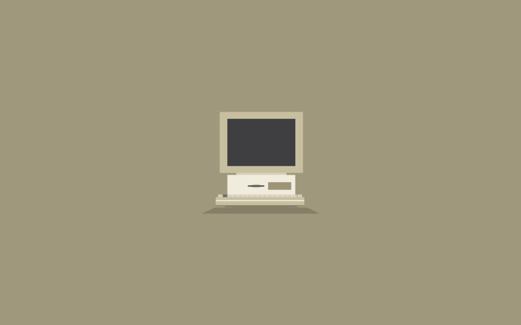Retro-Chic Desktop Display on a Warm Vintage Canvas Wallpaper