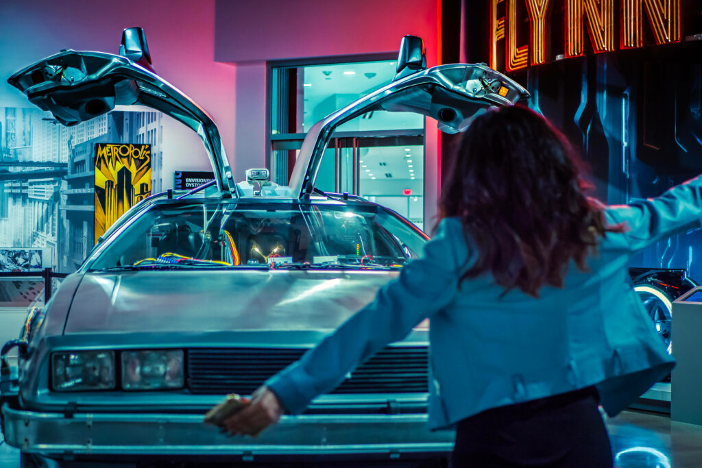 Retrowave Revival: Cruise Through Time and Space in this Classic Delorean Wallpaper