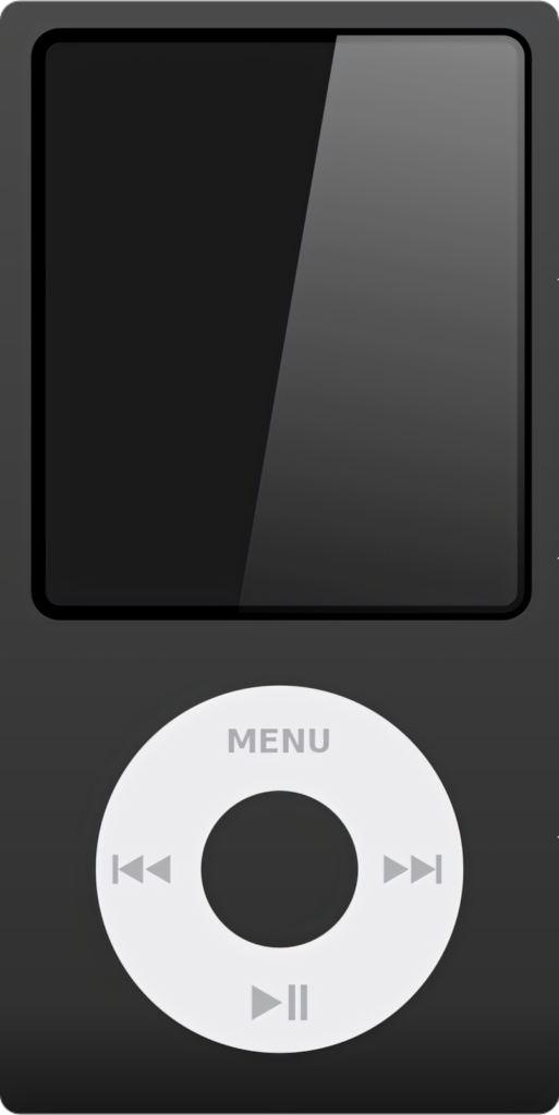 Sleek Retro MP3 Player Wallpaper - Minimalist Black Design
