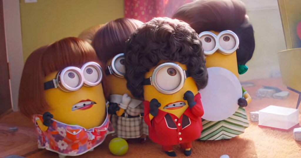 Retro Minions Wallpaper: Fun Moment from The Rise of Gru