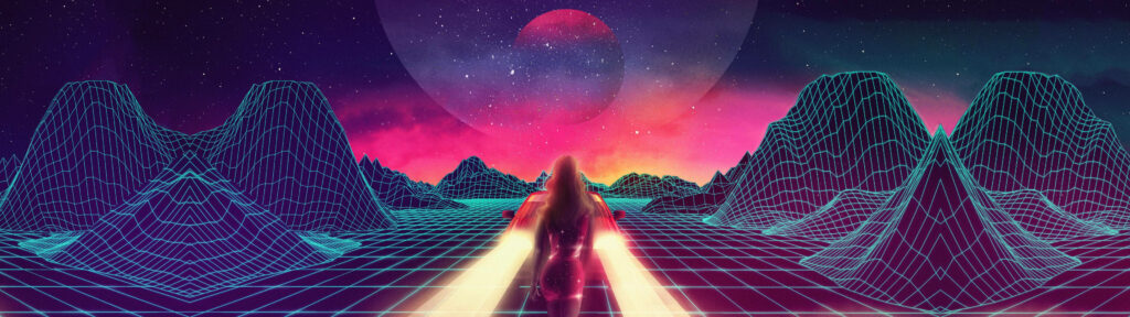 Retrowave Bliss: Nighttime Drive with a Dreamy Pink Sky and Vintage Car Wallpaper