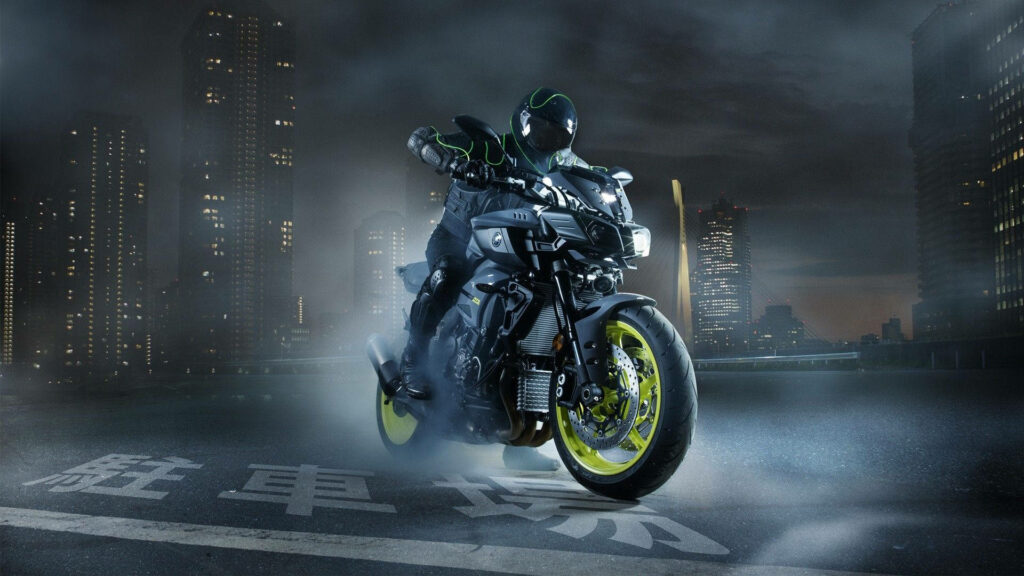 Riding the Darkness: A High-Definition Motorcycle Wallpaper for Tech Enthusiasts