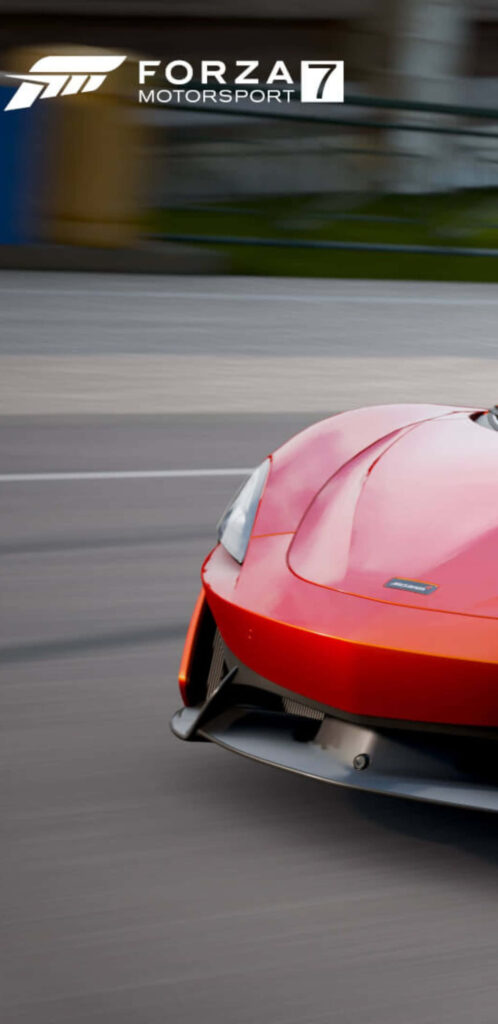 Forza Motorsport 7: Red Racing Car in High-Speed Action Wallpaper