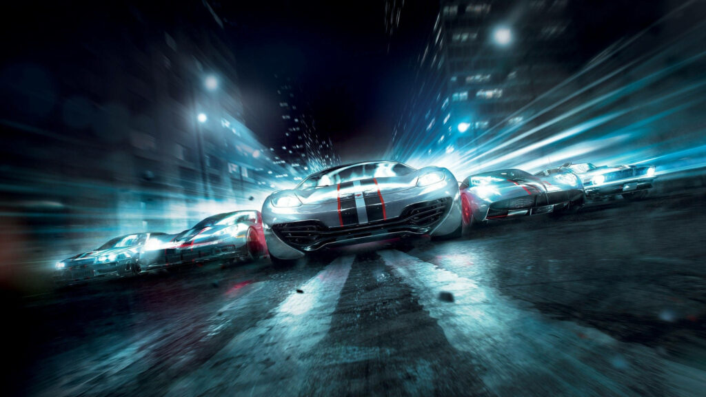 Rev up the excitement: Spectacular color-coordinated sports cars in Grid 2 Racing Game Wallpaper