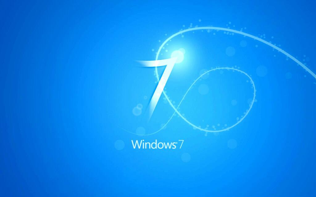 Energize your screen with the vibrant blue hues of this captivating Windows 7 desktop wallpaper