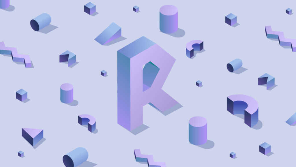 R is for Retro: A Funky Purple Alphabet Wallpaper with '80s Flair