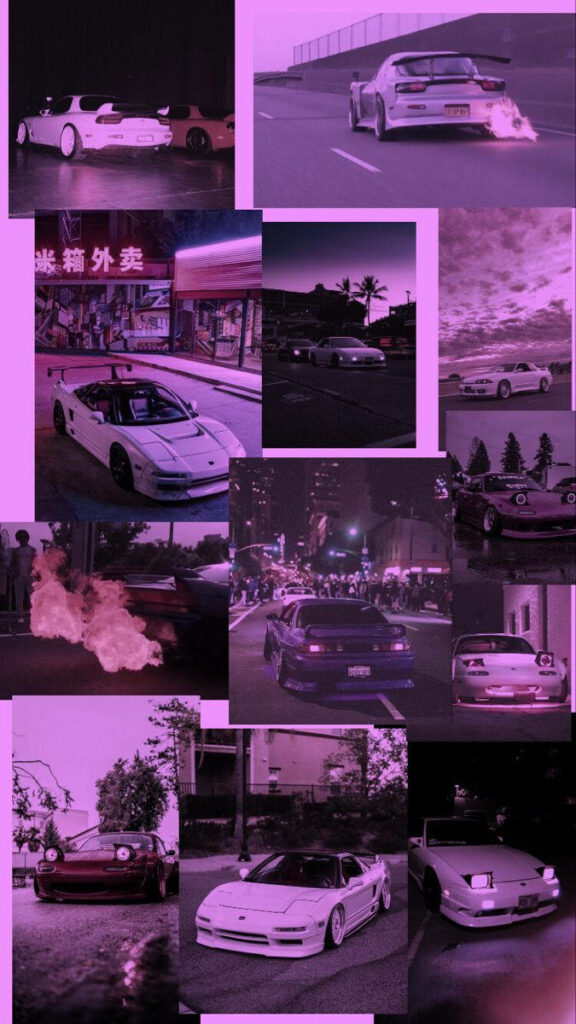 Revved up Vibes: An Epic Compilation of Japanese Auto Icons in JDM Aesthetic Wallpaper