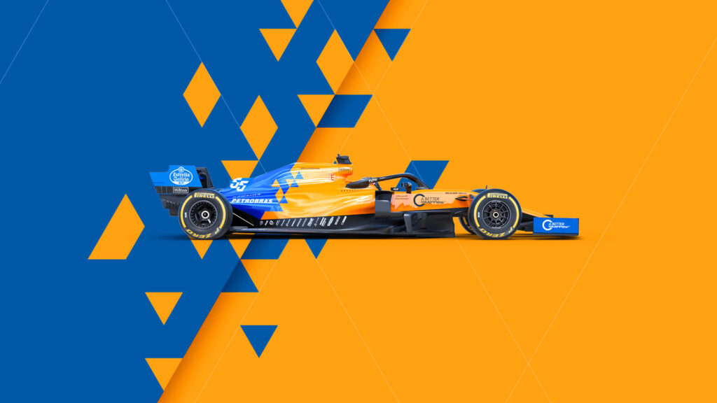 Revamped Geometry: F1 Game's Race Car in Pixel-Perfect Background Wallpaper