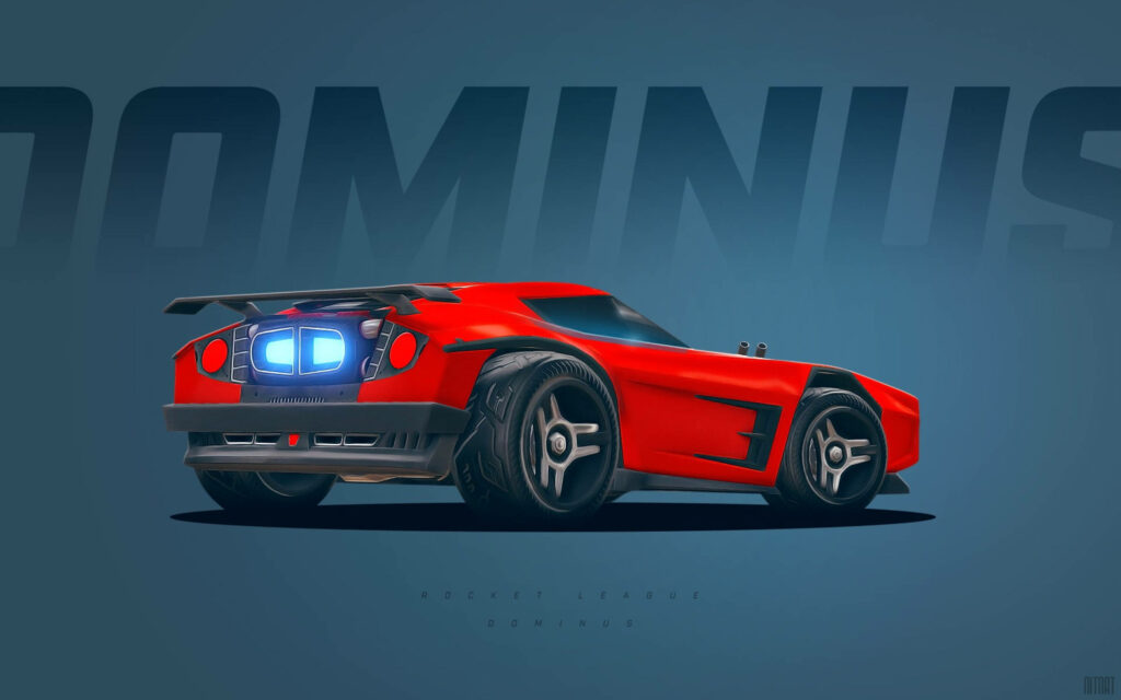Roaring Red Rocket: Dominus GT in Stunning 2K Wallpaper