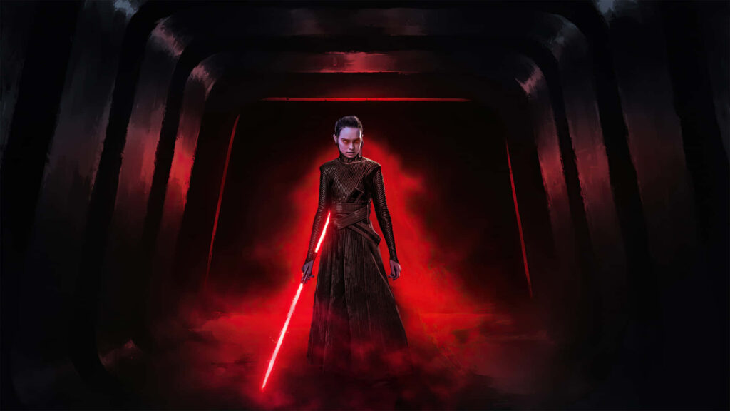 Rey’s Dark Transformation: Sith-Inspired Star Wars Wallpaper