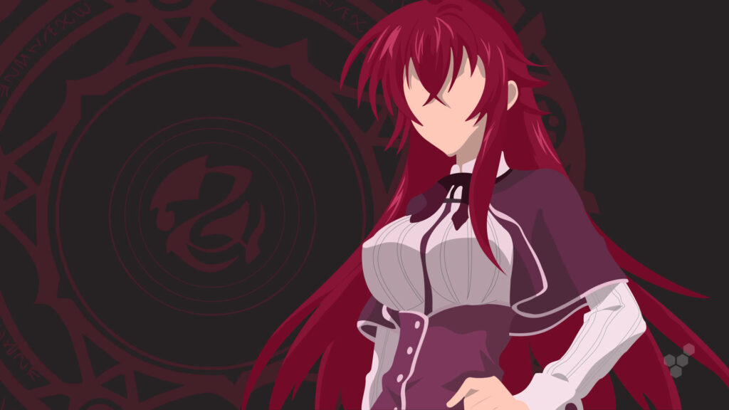 Rias Gremory: Embracing the Shadows - Highschool DxD Anime Wall Decoration Wallpaper