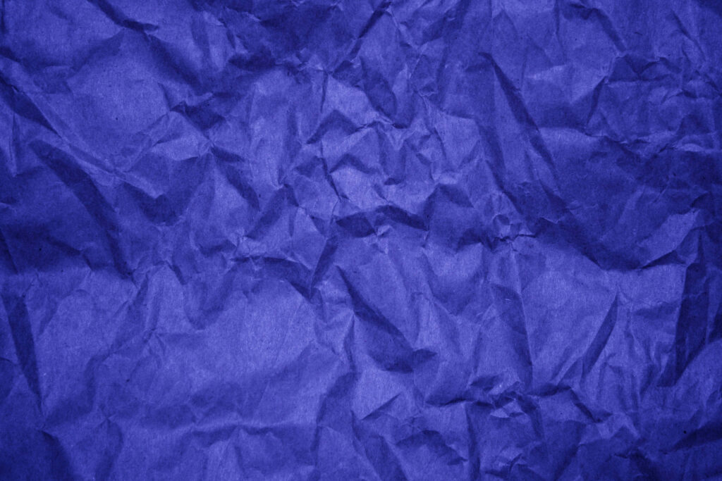 Rich Blue Crumpled Abstract Paper Texture Wallpaper Background