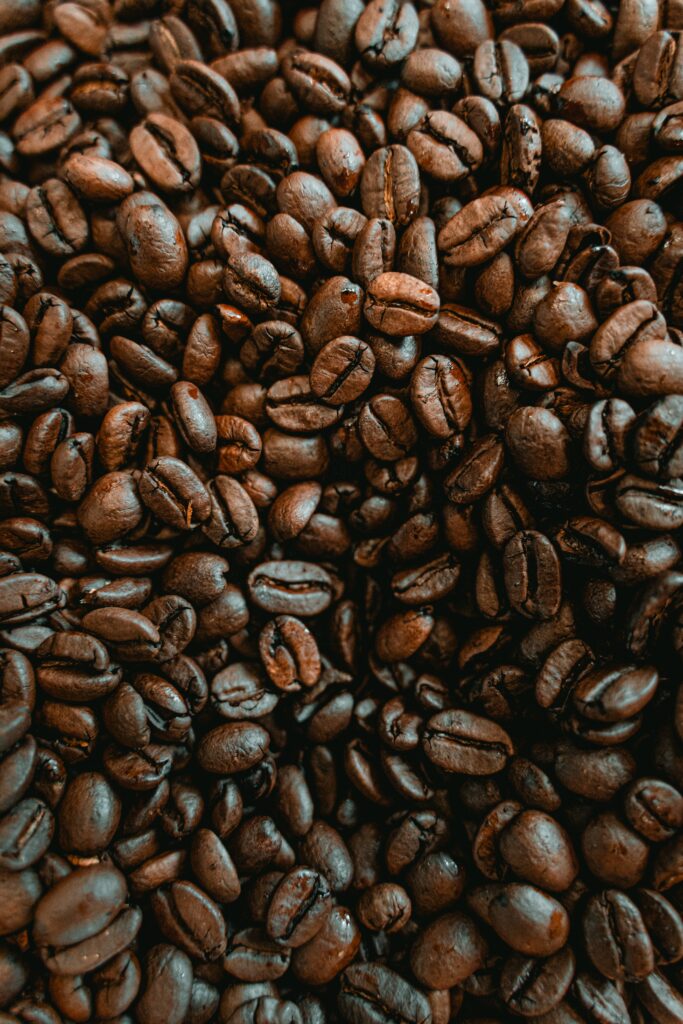 Rich Brown Coffee Beans Macro Wallpaper - Perfect for Coffee Lovers