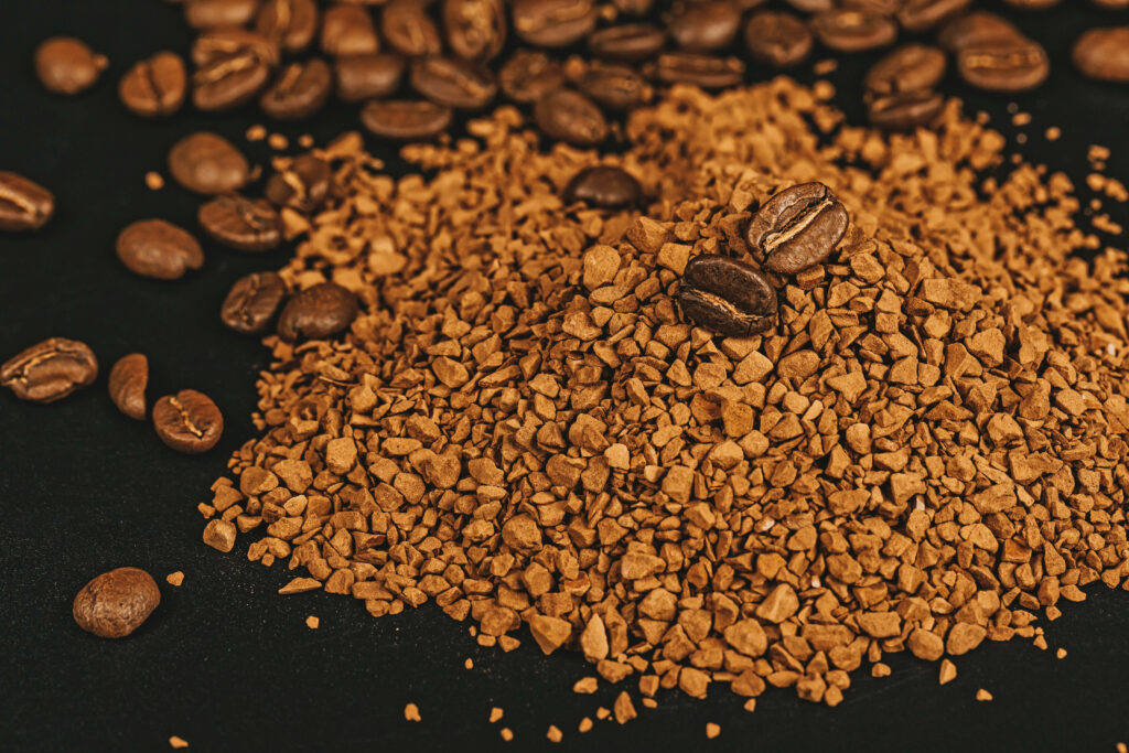 Rich Brown Roasted Coffee Beans & Ground Coffee Wallpaper Background