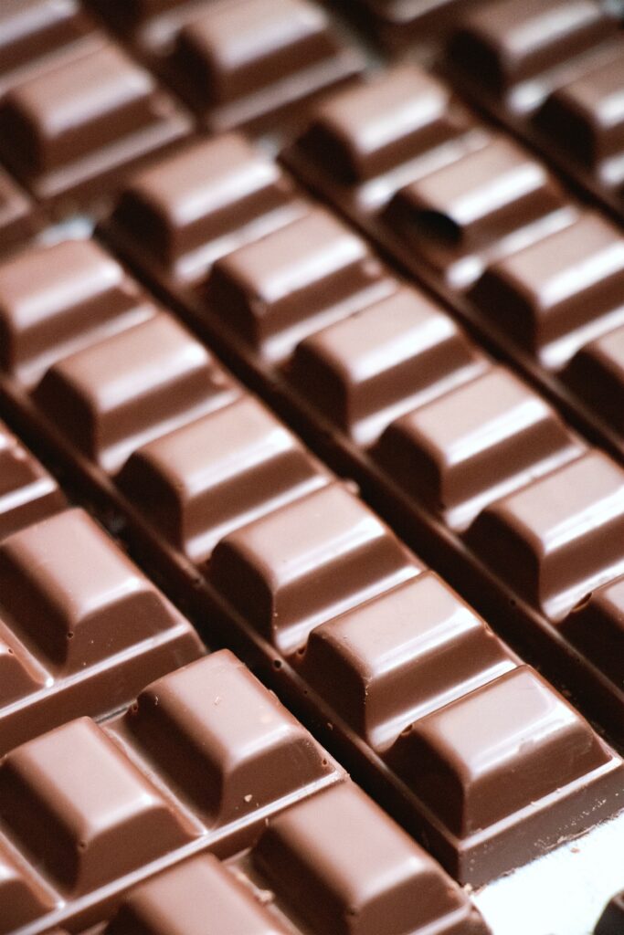Rich Chocolate Bars: Close-Up Wallpaper with Creamy Texture Appeal