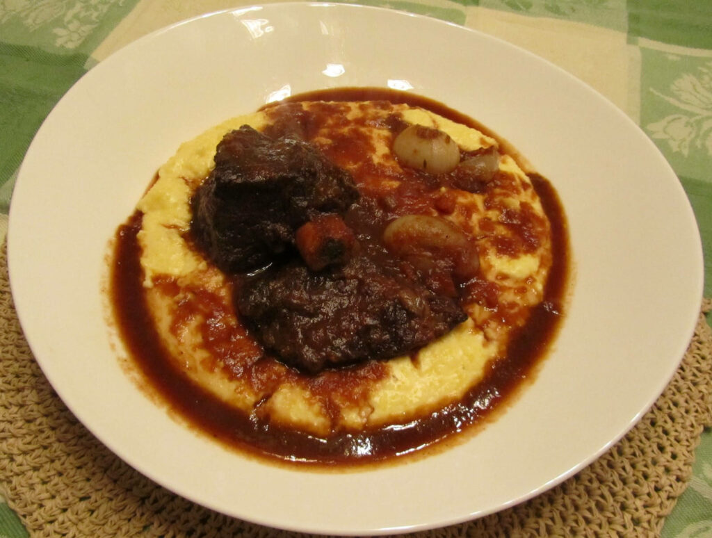 Delicious Osso Buco with Creamy Polenta Wallpaper Background