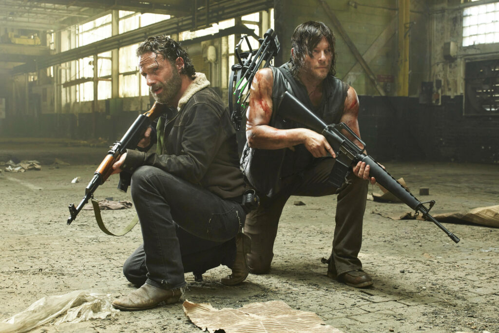 Gritty The Walking Dead Wallpaper: Rick & Daryl in Survival Mode