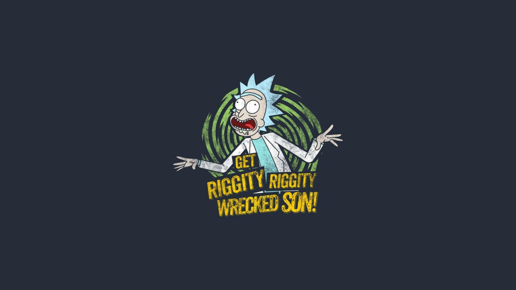 Riggity Riggity Awesome: Rick and Morty's Hilariously Wrecked Desktop Artwork! Wallpaper