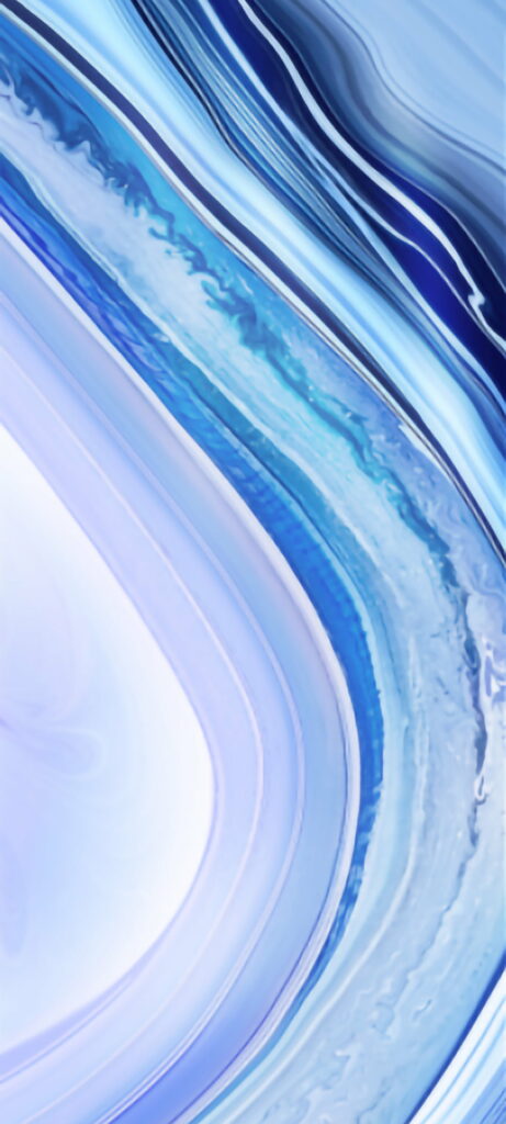 Dynamic Blue and White Liquid Swirl Wallpaper for HD Redmi Note 9 Pro Screen