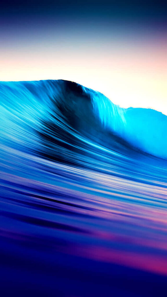 Surfing Water Waves Wallpaper - Blue Gradients