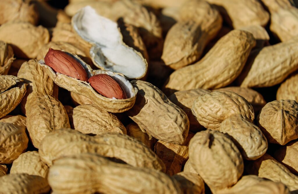 Close-Up Ripe Peanuts: Natural Texture Wallpaper Background